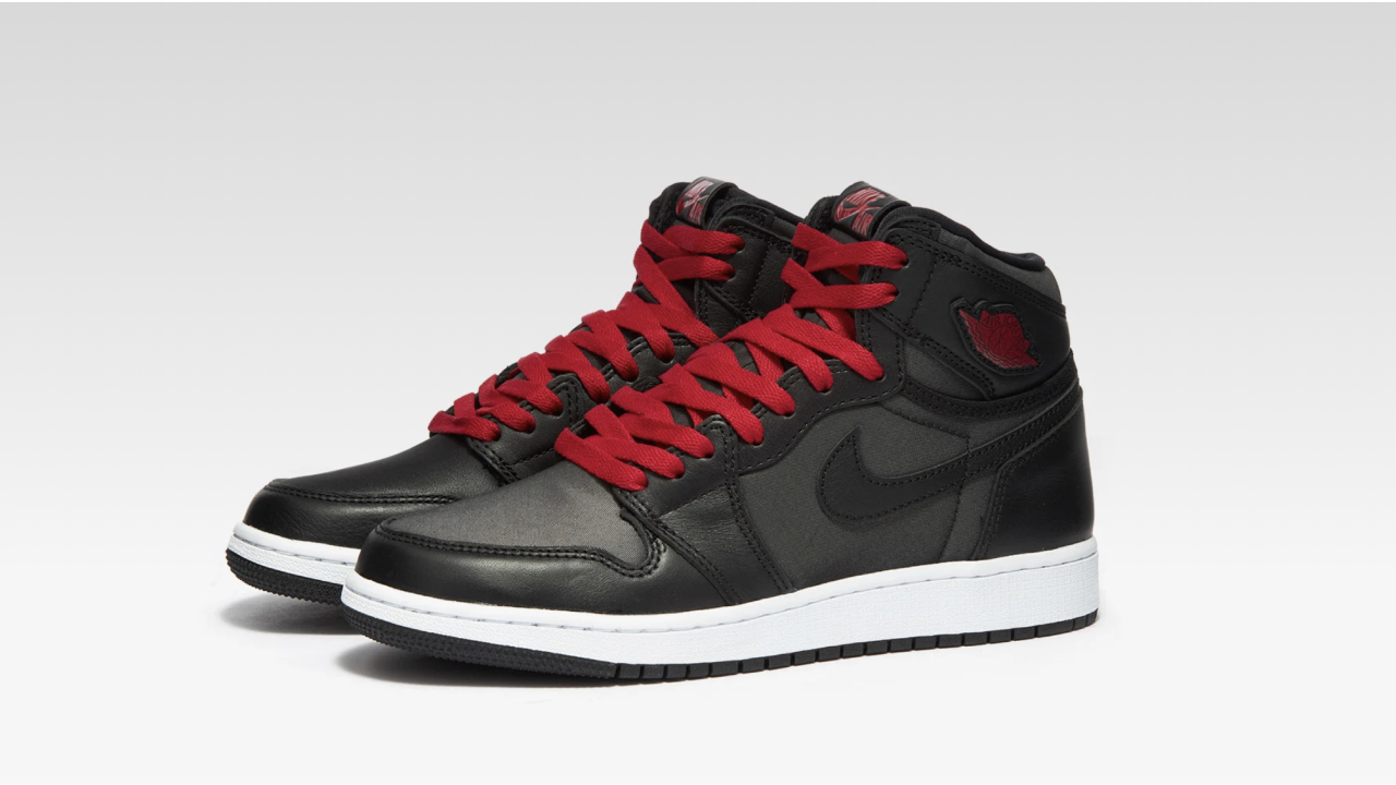 nike air jordan 1 retro high og black red