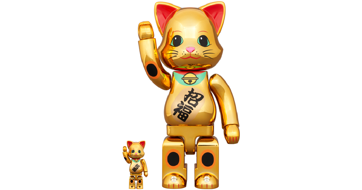 2月発売予定】NY@RBRICK 招き猫 招福 金メッキ 100％＆400% ニャー