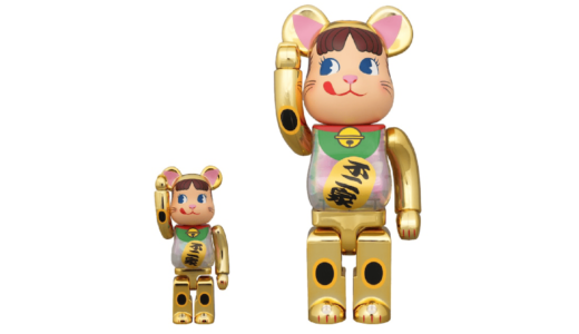 【8月13日(火)抽選締切】BE@RBRICK 招き猫 ペコちゃん 金メッキ 畜光ミルキー入り 100% & 400% ベアブリック 招き猫 ペコちゃん金メッキ 畜光ミルキー入り 100% & 400%