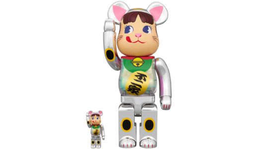 【10月発売予定】BE@RBRICK 招き猫 ペコちゃん 銀メッキ 畜光ミルキー入り 100% & 400% ベアブリック 招き猫 ペコちゃん 銀メッキ 畜光ミルキー入り 100% & 400%